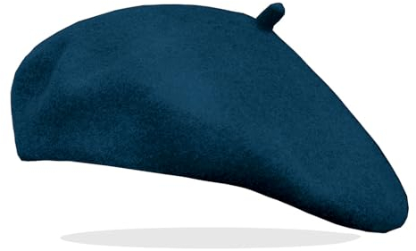 Van Der Rich ® - Klassischer französischer Baretthut Barett Wolle - Damen (Petrol, One Size)