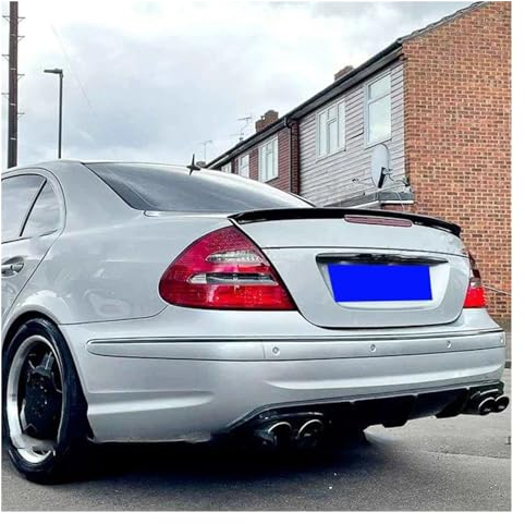 SANCAK Heckspoiler Auto Heckflügel Heckspoiler Für W211 Spoiler Für Benz W211 Für E-klasse E200 E260 Spoiler ABS Kunststoff Material 2002-2009 Heckflügel (Farbe : Gloosy Black)