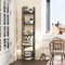 YITAHOME Bücherregal mit 5 Ebenen, industrielles Leiterregal, freistehendes Holzregale und Metallrahmen, modernes Regal für Wohnzimmer, Flur, Büro, schwarzes