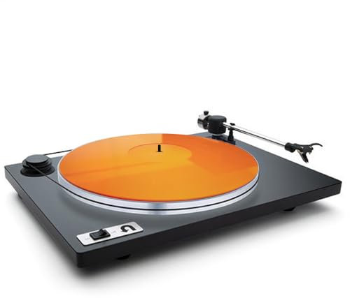 Turntable Mat, Acrylic Turntable Mat for Vinyl LP Record Players 2.7mm Thick for Better Sound Support on Record Player Provides Antistatic and Tighter bass, Turntable Platter (Lit_Orange)