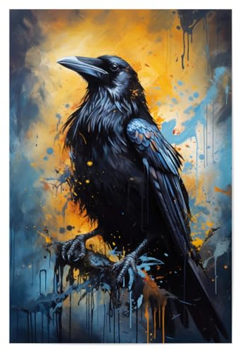 artboxONE Poster 75x50 cm Tiere Raven Fantasy (matart) hochwertiger Design Kunstdruck - Bild Rabe Fantasie Natur