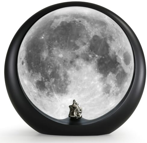 mamre Super Moon Lampe, dimmbares Nachtlicht, einzigartiges Jubiläum, Geburtstag, Valentinstag für Sie/Sie – Kuschelliebhaber, die unter dem Supermond sitzen