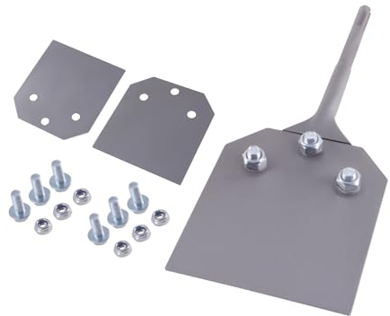 SUKITMISO SDS Plus Spachtelmeißel 250x100mm, SDS Plus Fliesenmeißel mit 2x Ersatzblätter und Schrauben, Fliesenmeißel für Abziehen von Fußbodenkleber, Teppich, Linoleum, Fliesenkleber, Farbe