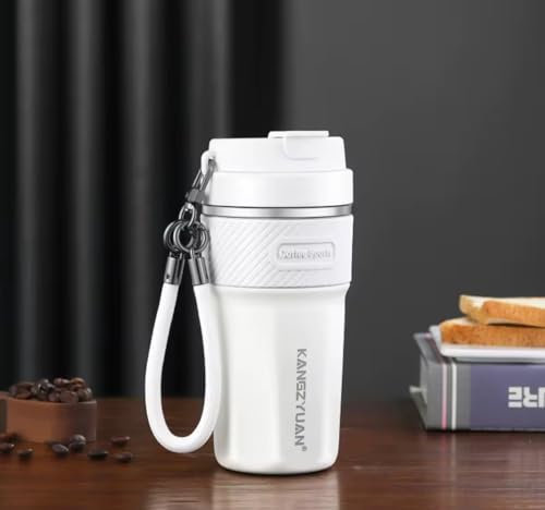 KANGZYUAN Gobelet Isotherme 500ml – Acier Inoxydable SUS316 – 2-en-1 avec paille – Mug Thermos Étanche & Sans BPA – Pour Bureau, Voiture, Voyage – Garde 12h Chaud/24h Froid