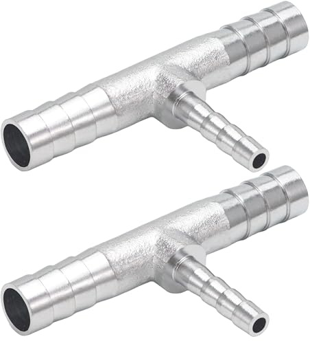 Sctihwelire Chrome-Plated Brass Reducing Tee 5/16-5/32-5/16 Inch, 1-Pack