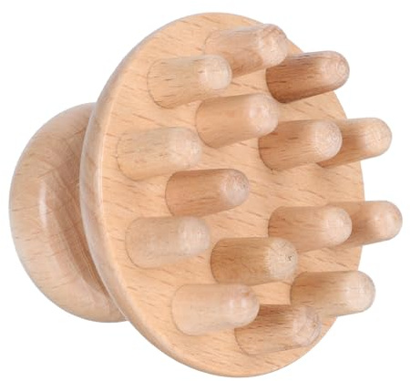 ORFOFE Handgefertigter Holzmassagekamm mit Flachen Ecken Kopfhautfreundlich Entspannend Leicht und Tragbar zur Stress Muskelentspannung Schonend für Kopfhaut und Haarpflege