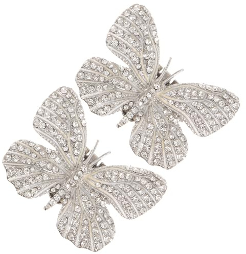 TOYANDONA Schuhclips mit Strass Design Schmetterlings aus Legierung 1 Paar Dekorative und Multifunktionale Schuhaccessoires für Valentinstag und Geburtstag