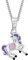 Prinzessin Lillifee Kinder-Kette mit Anhänger Einhorn Rosalie 925 Silber rhodiniert Emaille 38 cm - 2013150