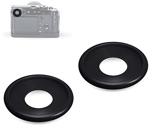 JJC 2Pcs Silicone Rubber Eyecup Eyepiece Viewfinder for Fujifilm X-Pro2 Digital Camera, for Eyeglass User