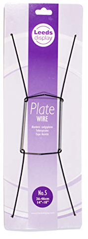 Leeds Display : PW50BKL : Wire Plate Hanger No.5 : Black : 36-46cm/ 14-18 Inch