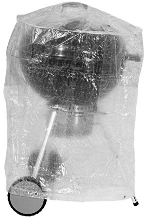 Boni-Shop transparente Schutzhülle f. Gartenmöbel Abdeckung (runder Grill,ca.70x90)