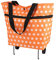 Rollende Einkaufstasche Oxford Tuch Faltbare Rad Einkaufstasche Leichte strapazierfähige Doppelzweck Tote Schulter Trolleys(Orange)