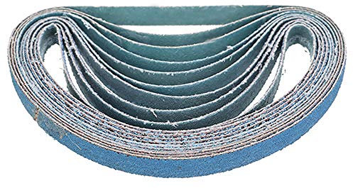 Sanding Belts MASO 13mm x 457mm 40 Grits Power Tool Sander Abrasive Sanding Belts Metal Grinding Sanding Belts for Power Tool Sander - Pack of 10pcs for Grinding Sharpening Derusting Stripping