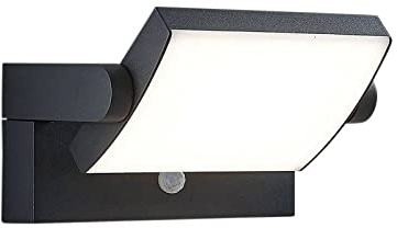 Lindby LED Wandleuchte außen 340°schwenkbar, mit Bewegungsmelder Außenwandleuchte spritzwassergeschützt IP54 1x 10,5W