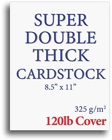 Kartonpapier, sehr dickes Karton, für Inkjet-/Laser-Drucker, 21,6 x 27,9 cm, Weiß 100 Sheets weiß