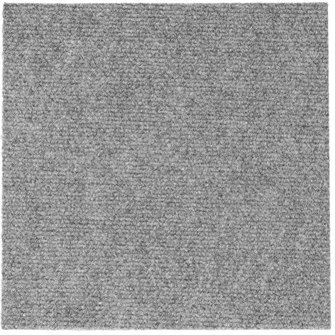 Self Adhesive Carpet Tile, Easy to Peel and Stick Carpet Floor Tile - 12 Tiles/12 sq Ft.