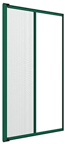 Zanzanet Zanzariera laterale orizzontale su misura porta finestra scorrevole avvolgibile rullo a molla frizione cassonetto 50mm antivento personalizzabile colori e reti Made in Italy Verde