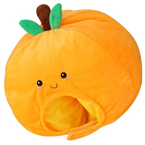 Amosfun Funny Fruit Hat Cute Plush Orange Headband Cap Novelty Fruits Headgear Costume Head Cover Headwear Photo Props for Carnival Cosplay Party Supplies