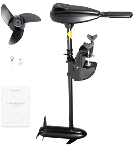 Elektro Aussenbordmotor 80LBS - Elektromotor Außenborder 1.2HP Boot Trolling Motor Bootsmotor Hochleistungsmotor Elektromotor Bootsmotor 0.8KW Bürstenmotor für Aufblasbarer Fischerboot 12V