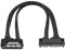 Cable de extensión SATA de 22 pines, Gelrhonr 7 + 15 SATA enchufe-zócalo y cable de extensión de alimentación con bloqueo, para disco duro de 30 cm (6 Gbit/s)