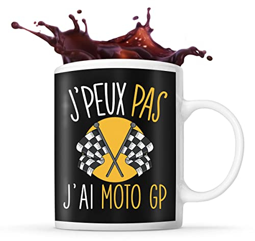 Mug Moto gp j'peux pas Noir