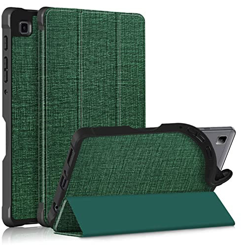 DINGGUAGUA Funda para Samsung Galaxy Tab A7 Lite 8.7 Pulgadas SM-T225/T220 2021 TPU Suave Funda de Tableta con Función de Soporte,Mverde