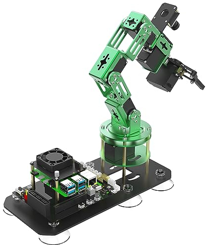 Yahboom Robotic Arm Raspberry Pi5 Robot Kit AI Hand Building with Camera 6-DOF Programmable AI Electronic DIY Robot for Adults ROS Open CV Source (Without Pi5)