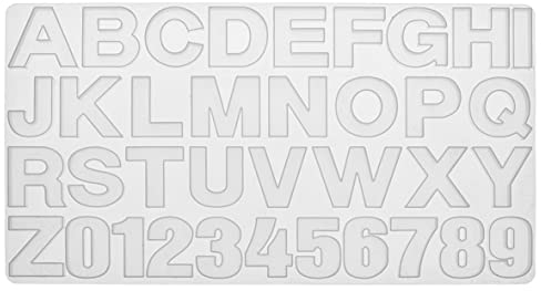 GLOREX 6 2702 500 - Silikonform für 26 Buchstaben und Zahlen 0 bis 9 zum Gießen farbiger, transparenter und glasklarer Schmuckobjekte