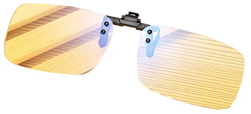 SagaSave Glasses Clip on Fashion Anti Blue Light Blocking Filtering for Computer Gaming Reading Reader Glasses (Yellow lens)