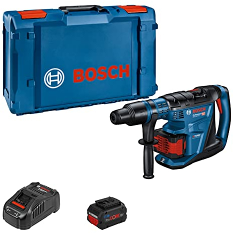 Bosch Professional 18V System BITURBO Cordless Rotary Hammer GBH 18V-40 C (incl. 2x8.0 ProCORE Batteries, Charger GAL 1880 CV, XL-BOXX)