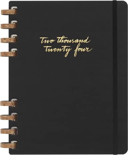 Moleskine Wochen- und Monatsplaner , 12 Monate 2024, Agenda 2024, XL 20,4x25,2, Hardcover mit Gummizugverschluss, Farbe Schwarz