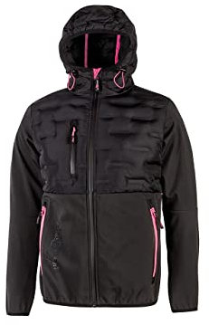 U-POWER DON'T WORRY... BE HAPPY! Giacca Ibrida Traspirante e Antivento, con zip SPOCK LADY Grey Fucsia