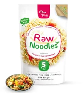 8 x Cleanfoods 5 caloria tagliatelle l 200 grammi I konjac glucomannano I vegano senza glutine senza grassi senza zucchero I pronto in 2 minuti