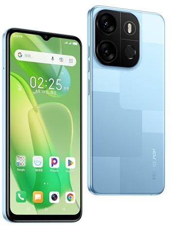 Tecno Mobile POP 7 (Mit 2+2+64GB, Handy ohne Vertrag, 6“ HD+ IPS-Display, 5.000mAh, 8 MP Dual-AI-Kamera, Dual-SIM) Capri Blue