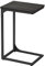 VASAGLE C-Shaped Side Table, Bedside Table, Sofa Side Table, Coffee Table, with Metal Frame, Industrial, for Living Room, Bedroom, Ebonised Oak and Black LET350B42