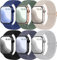Maledan 6 Stück Geflochtenes Armband Kompatibel mit Apple Watch Armband 44mm 45mm 42mm 46mm 49mm Damen Herren, Elastisches Nylon Sport Solo Loop Band für iWatch SE Series 10 9 8 7 6 5 4 3 2 1 Ultra