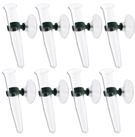 ULTECHNOVO Floral Water Tubes with Suction Cup 8Pcs Individual Flower Storage Tubes for Fresh Flower Nutrition and Water Preservation Ideal for Florist Arrangements and Long Stem Flowers