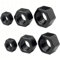 Qrity 20 Piezas Tuercas Hexagonales M3, Negro Tuercas de Seguridad Hexagonales, Tuercas con Cabeza Hexagonal, para Aplicaciones Domésticas, Comerciales, de Automoción e Industriales