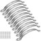 ONEBO 10 Pcs Stainless Steel Drawer Pulls, Cabinet Handles, Door Knob Handles, Curved Handle, with Screws,for Kitchen,Wardrobe,Drawer,Bathroom,Bedroom(Silver)