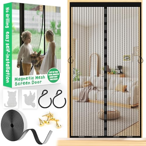 Mosquitera Puerta Magnetica 80X200 CM Corredera Cortina Mosquitera Puerta Exterior Mosquitera Para Puertas Cortina de Sala de Estar la Puerta del Balcón Puerta Parches de Reparación de Mosquitera
