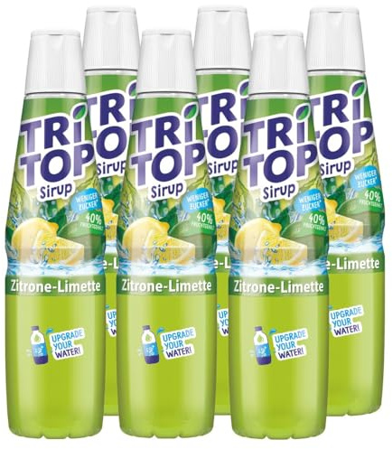 Tri Top Getränke-Sirup Zitrone-Limette 600ml - kalorienarm (6er Pack)