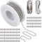 SUNNYCLUE 32.8 Fuß/10 m 1.5mm Edelstahl Perlenkette Silberne Perlen Kugelkette Metallperlen Erkennungsmarkenketten Rollenverbinder Kordel Endverschlüsse Verbindungsglied Für Schmuckherstellung Zubehör