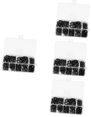 iplusmile 2000 Pcs Nylon Washer Washers for Bolts Lower Unit Gear Oil Lower Parts Kit Black Flat Washer Oil Drain Plug Gasket Washer Ring Assortment Transom Savers for Motor Black Washers