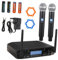 Abaodam 2pcs Wireless Microphone System with Rechargeable Receiver Dual Handheld Mics for Karaoke Speech and Outdoor Events High-fidelity Sound Uk Plug Versatile Use