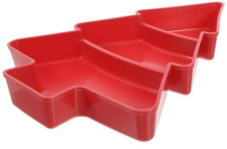 PartyKindom Bandeja De Navidad Dividida Plato De Dulces y Secos Organizador De Fiestas