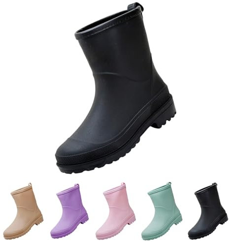 Stivali Da Pioggia Da Donna Stivaletti Donna In Gomma Impermeabili Boots Pioggia Imbottito Stivali Pioggia Donna Leggere Stivali Da Giardino Rain Stivaletti Pvc Per Esterni Giardinaggio Offerta