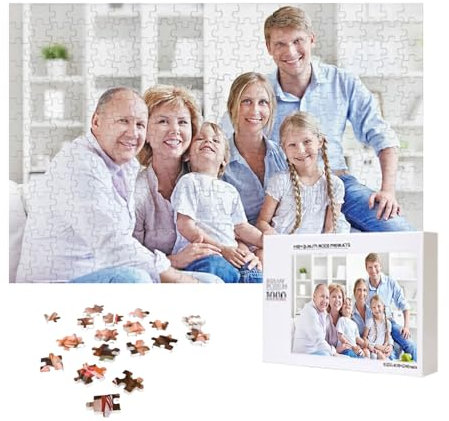 Generisch Puzzle Foto Personalisiert 1000 Teile, Custom Puzzle Selbst Gestalten mit Foto 300/500/1000 für Paare Valentinstag Graduierung Hochzeit Geburtstag