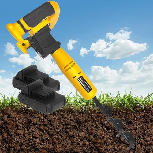 Electric Auger Post Hole Digger for Gardening, 30x8cm Garden Extend Spiral Auger Drill Bit, Garden Power Auger, Fences Digger Fence Posts for Gardening