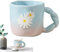 Taza De Café De Cerámica - Taza Grande Margarita, Tazas De Cerámica Margarita | Tazas De Café De Cerámica De Atractivo Artístico De 400 Ml Con Tapas, Tazas De Té Creativas De Diseño Elegante