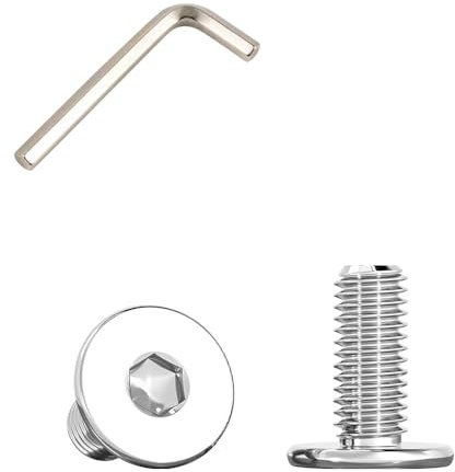 Vis Inox Tete Plate avec Bride, M5x10mm Boulons à Tête Plate Hexagonale Sont Utilisées Dans Les Meubles et Les Machines, en Acier Inoxydable 304 (50 Pièces)